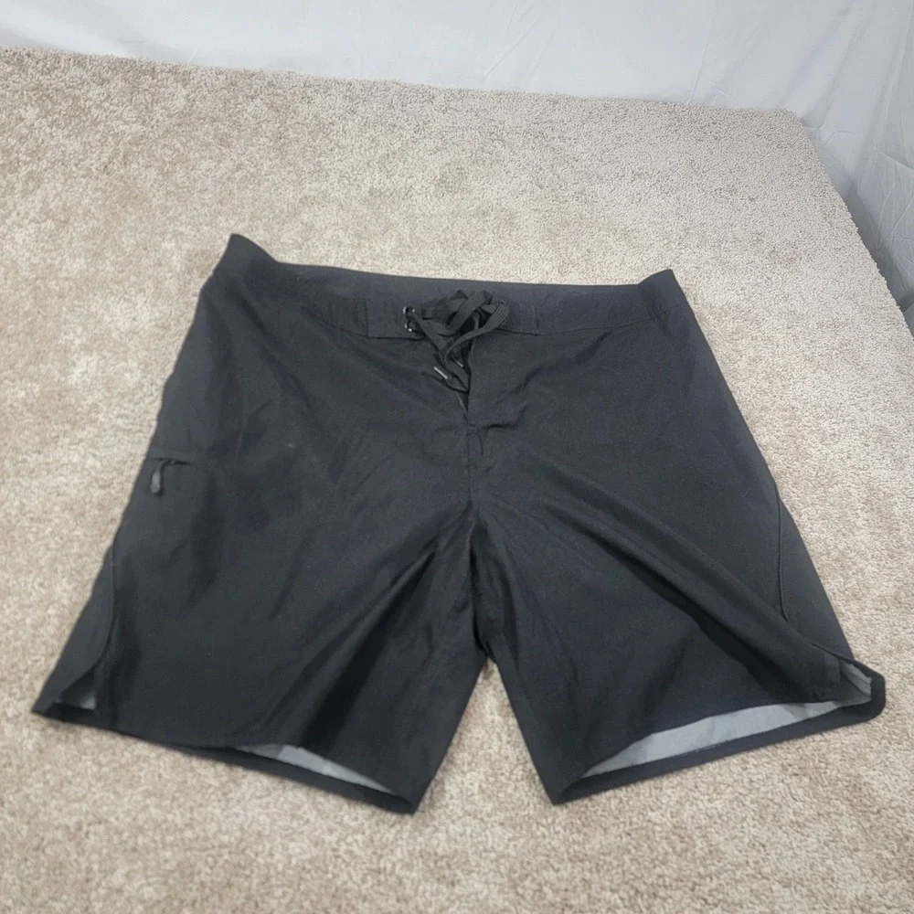 Wave Zone Swim Trunks Board Shorts Black Lace‎ Up Closure Size 40